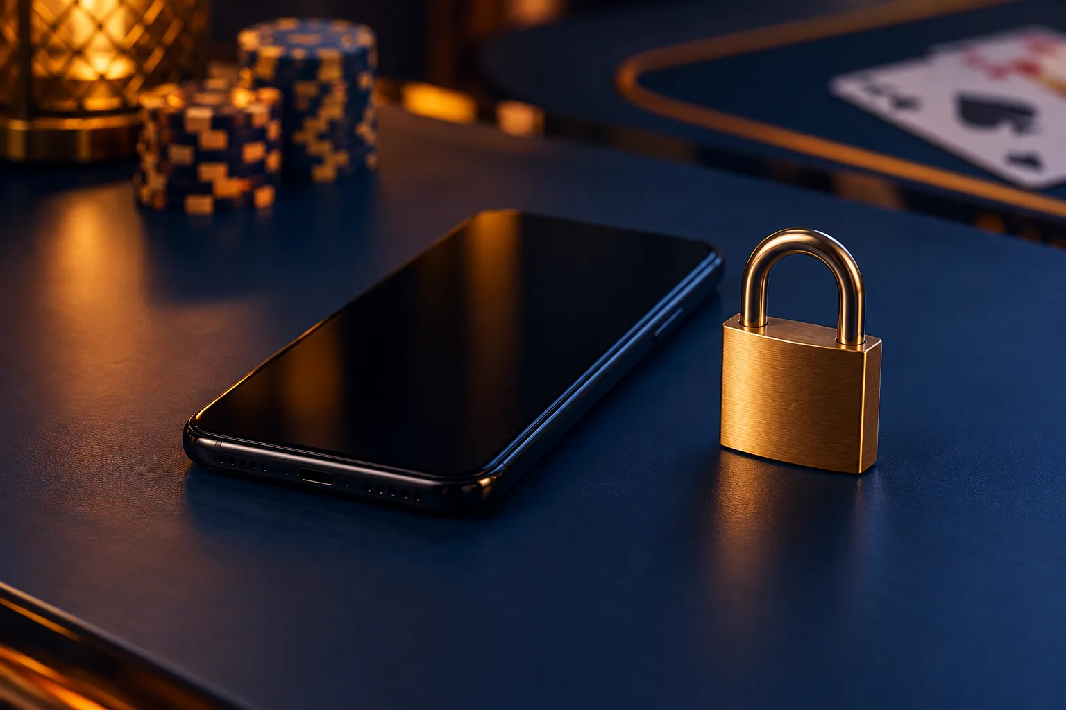 Phone and padlock for the Amon registration guide